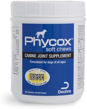 phycox dog joint supplement soft chews, 120 ct, main product view