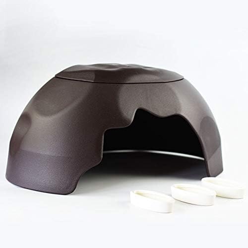 omem reptiles house with ceramic sink terrarium hide, view 9
