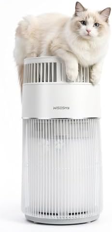 wisesky cat air purifier for large rooms, 5-stage, main product view