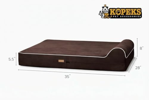 5.5 inch thick high grade orthopedic memory foam showing dimensions