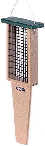 birds choice pileated 2 suet cake feeder with, side view