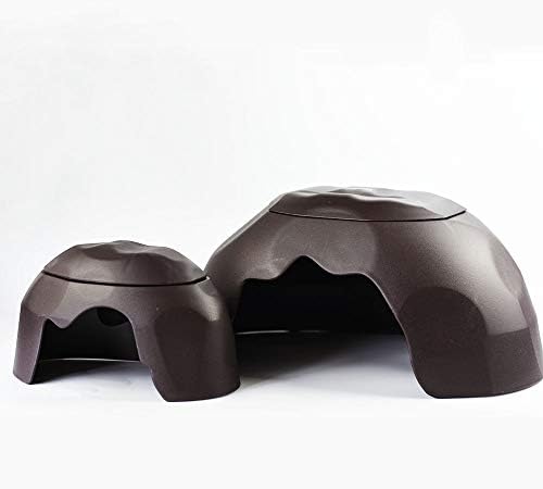 omem reptiles house with ceramic sink terrarium hide showing dimensions