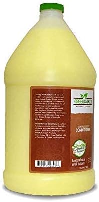 green groom odor eliminator shampoo and green groom showing dimensions