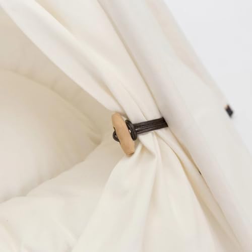 scnbom pet teepee dog & puppy cat tents, front angle view