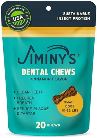 jiminy's dental chews for dogs,plaque & tartar control, main product view