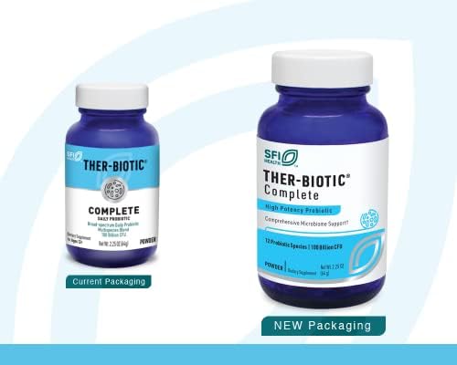 klaire labs sfi health ther-biotic complete probiotic powder shown in use