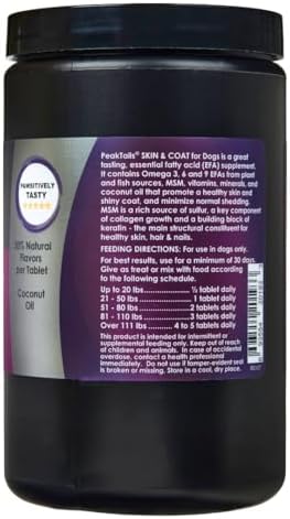 kala health peaktails skin & coat supplement for, close-up detail