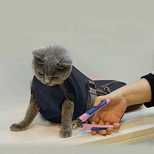 cinf cat nail clipping cleaning grooming restraint bag, side view