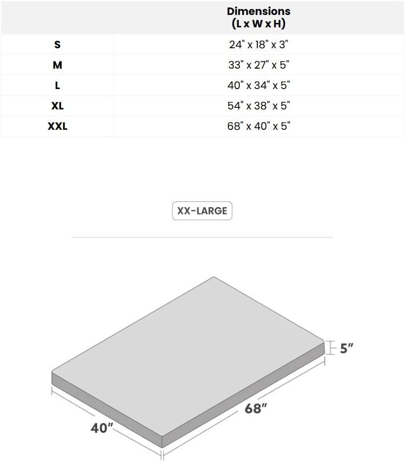k9 ballistics tough ripstop ortho rectangle dog bed, view 9