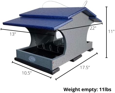 large poly hopper bird feeder by jcs wildlife, close-up detail