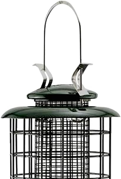 woodlink caged screen tube bird feeder showing dimensions