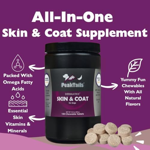 kala health peaktails skin & coat supplement for, side view