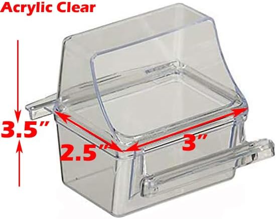lot of 12 bird cage acrylic clear plastic, close-up detail