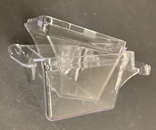 lot of 12 bird cage acrylic clear plastic, side view