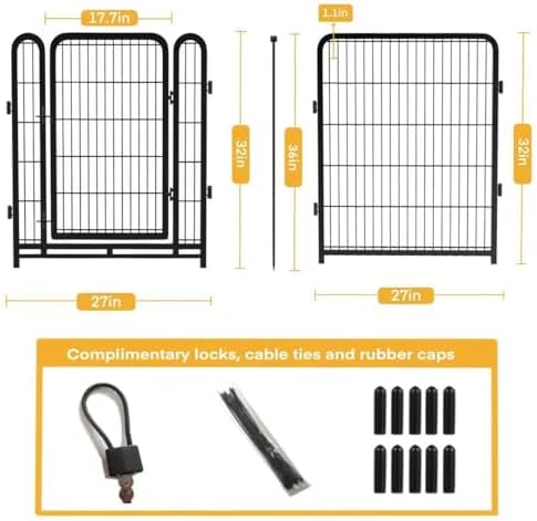 getlay dog playpen 32 inch(h) 4 panels dog shown in use