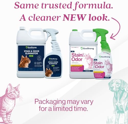 eco strong cat stain and odor remover| enzyme shown in use