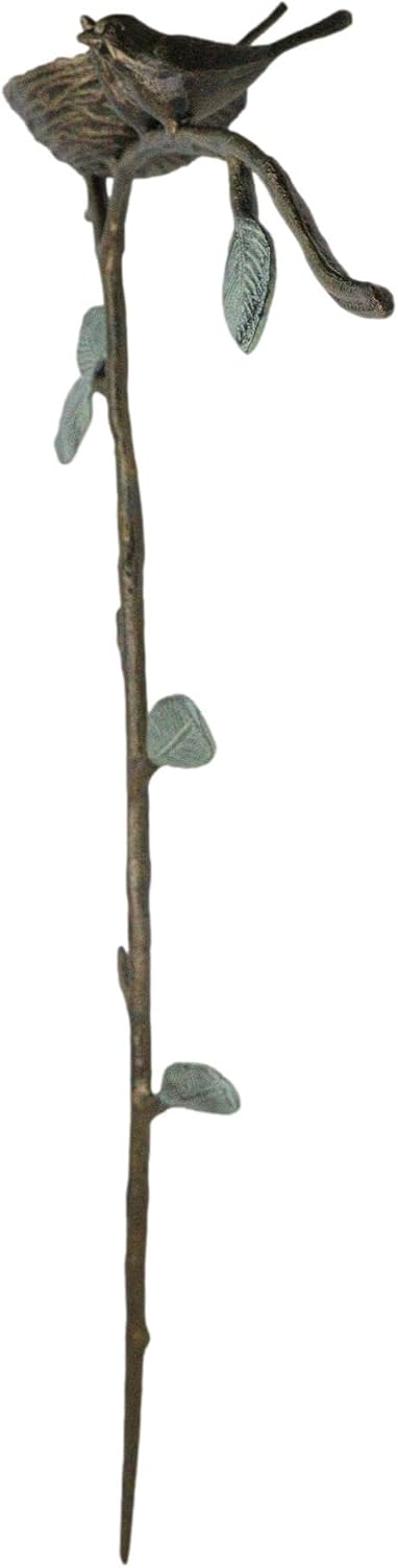 ebros gift romantic pair of lovebirds by nest showing dimensions