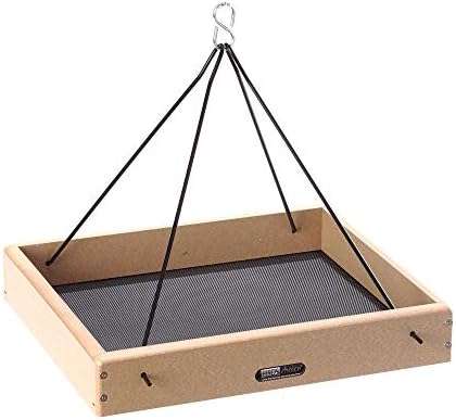 birds choice hanging tray bird feeder | large shown in use