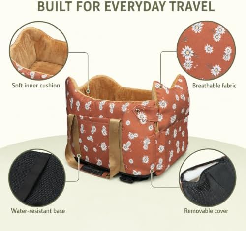 dog car seat for small dogs 5-15 lbs,cofe, front angle view