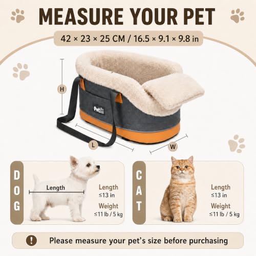 pet car center console elevated armrest car seat shown in use