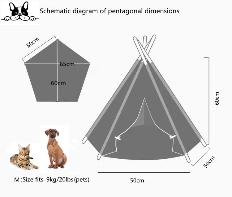 scnbom pet teepee dog & puppy cat tents, view 9