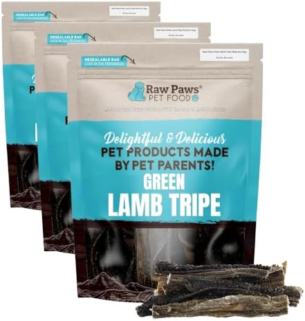 raw paws green lamb tripe sticks for dogs, main product view