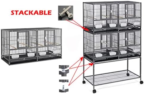 double stackable sturdy wrought iron center divided side, close-up detail