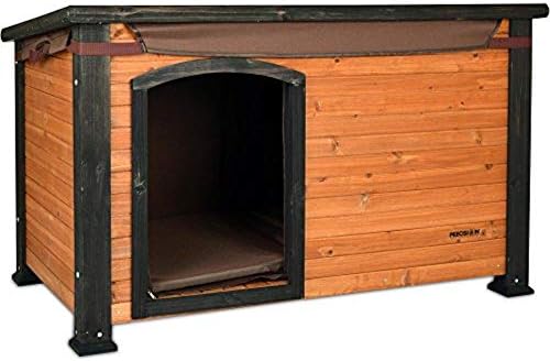 precision pet products log cabin dog house insulation showing dimensions