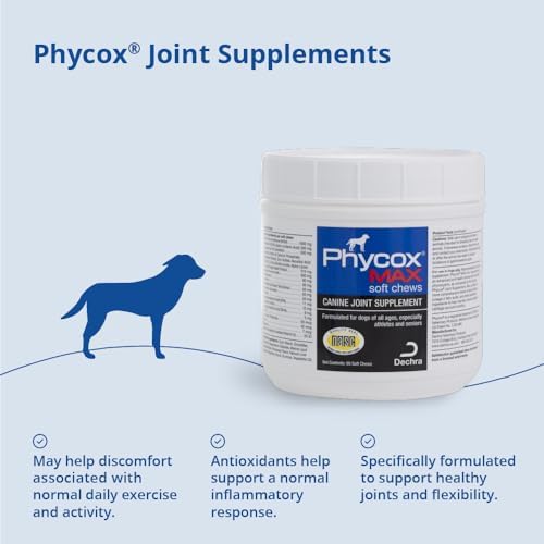phycox max dog joint supplement soft chews,90 ct,(pack showing dimensions