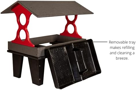 jcs wildlife large ground fly thru bird feeders, side view
