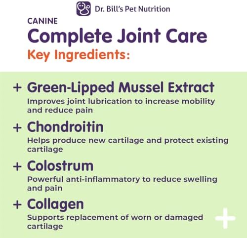 canine complete joint care hip & joint supplement, side view