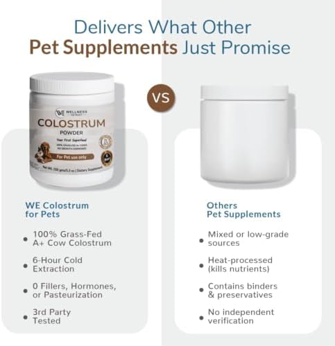 bovine colostrum powder for pets 5.3 oz (150g), side view