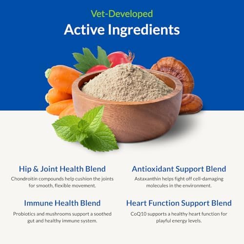 ultimate pet nutrition nutra thrive canine multivitamin powder, close-up detail