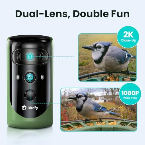 birdfy 2 pro solar smart bird feeder camera shown in use