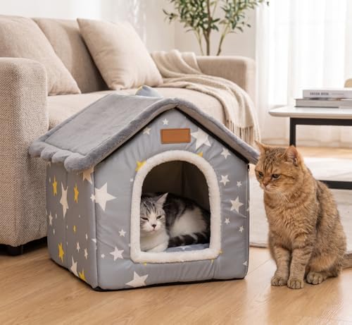 dog house indoor portable puppy cave cat nest, side view