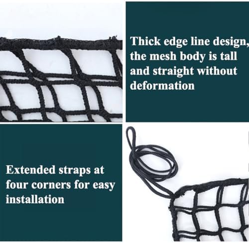 double layer safety netting, kids climbing game protection showing dimensions