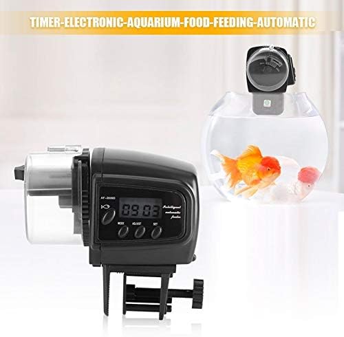 yosoo automatic fish feeder for aquarium, vacation weekend showing dimensions
