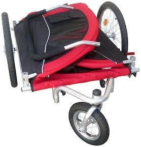 booyah medium dog stroller & pet bike trailer showing dimensions