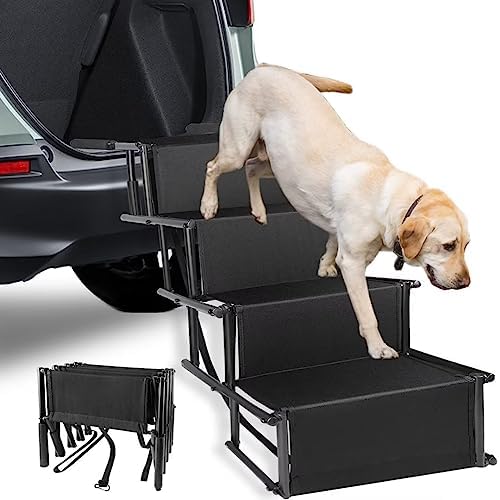 dog car ramp large dogs portable aluminum foldable, main product view
