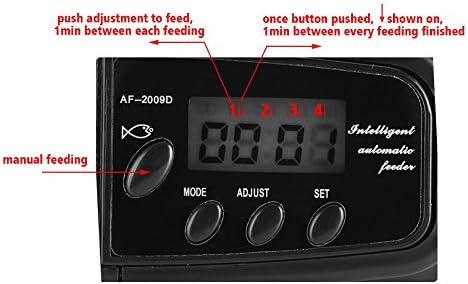 yosoo automatic fish feeder for aquarium, vacation weekend shown in use