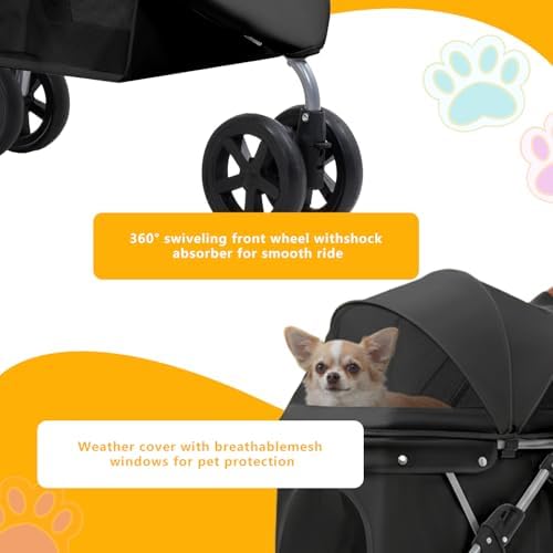 pet stroller for small/medium dogs and cats,black on a desk or shelf