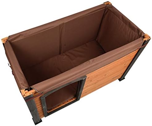 precision pet products log cabin dog house insulation on a desk or shelf