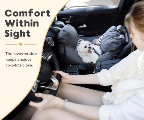 pet awesome dog car seat, puppy booster seat shown in use