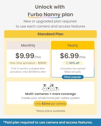 furbo 360° cat camera + mini [new subscription, side view