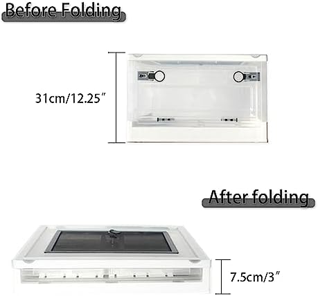 dutiplus large snake reptile tank, habitat cages,white, 21.65"x12.6"x12.2" showing dimensions