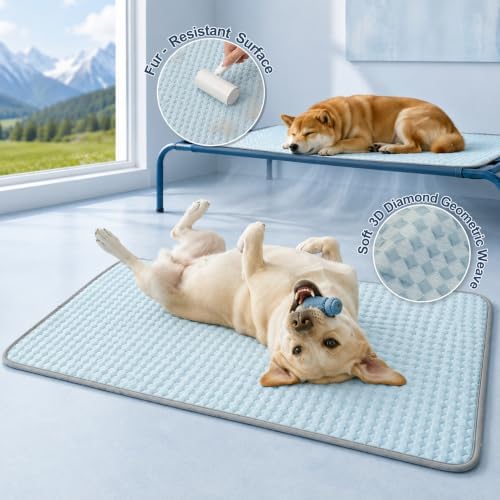 dog cooling mat for large dogs,42"x27" washable cooling on a desk or shelf