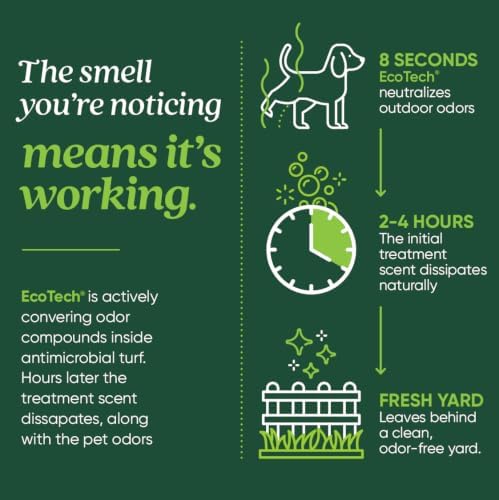 eco strong artificial turf cleaner for pet urine showing dimensions