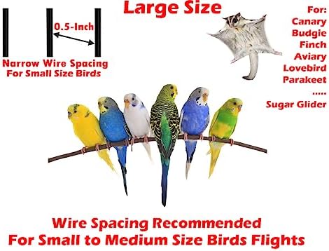 54" large wrought iron metal bird flight breeder shown in use
