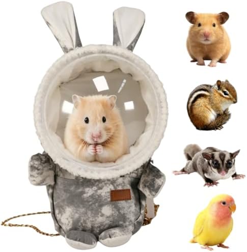 small pet carrier travel backpack for hamster guinea, main product view