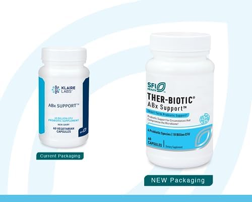 klaire labs sfi health abx support probiotic, 2 shown in use